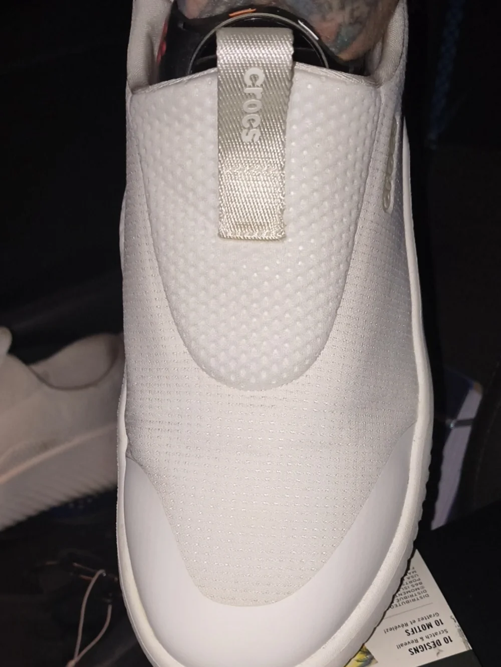 CROCS Men’s White Slip-On Chunky Sole Sneakers Size 12M